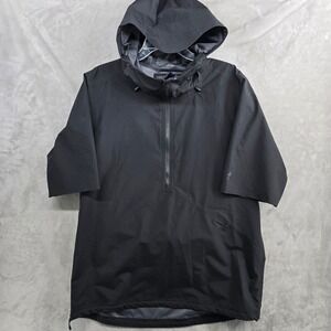 Specialized Mens Lege Anorak Hooded Cycling MTB Rain Jacket Short Sleeve Black